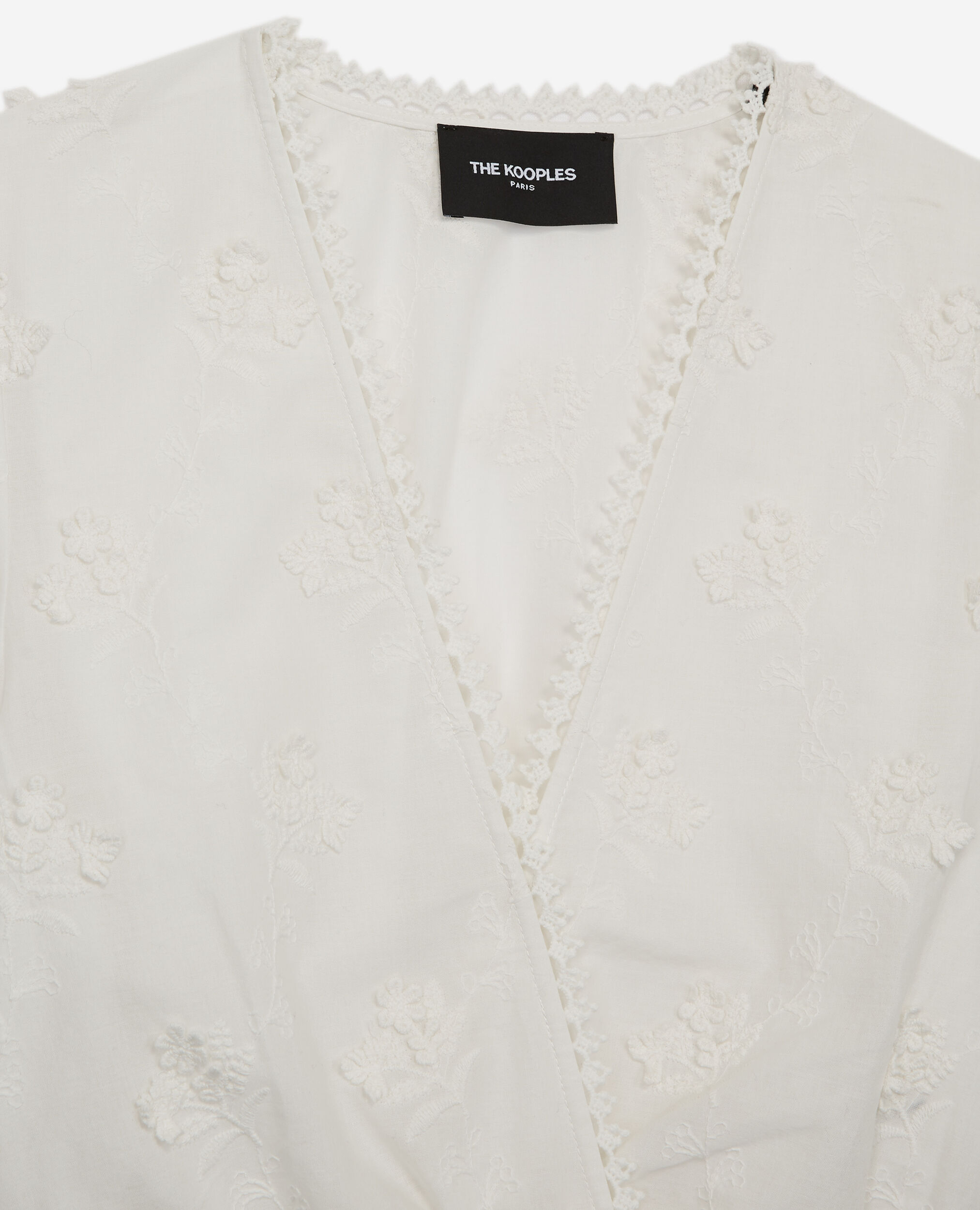 White top with embroidery, ECRU, hi-res image number null