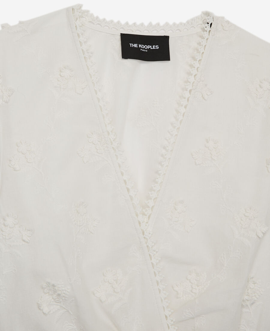 white top with embroidery