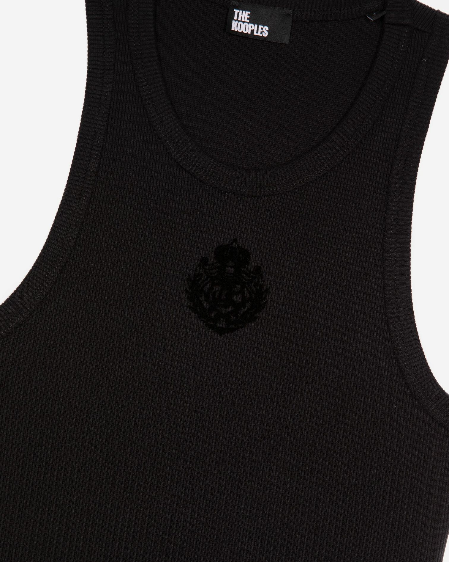 Robe longue avec blason sans manches noire, BLACK, hi-res image number null