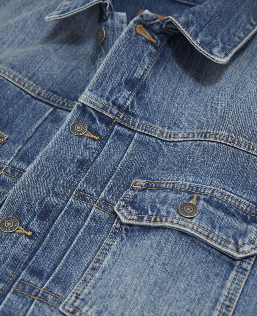 The Kooples HOMME BLUE WASHED veste en jean