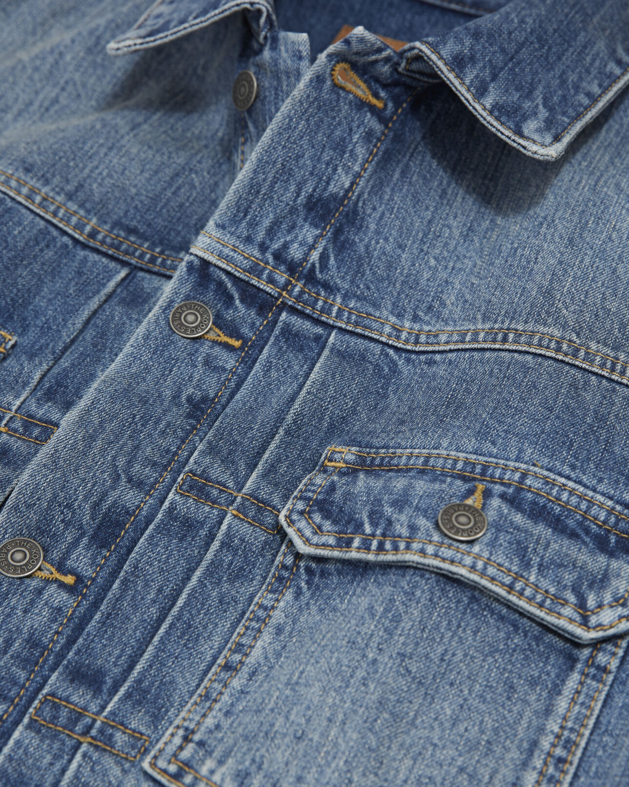 The Kooples HOMME BLUE WASHED veste en jean