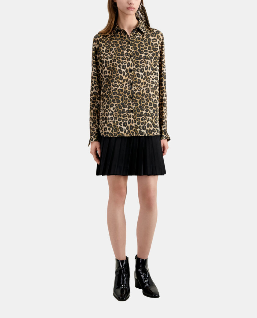 The Kooples FEMME LEOPARD chemise en soie léopard
