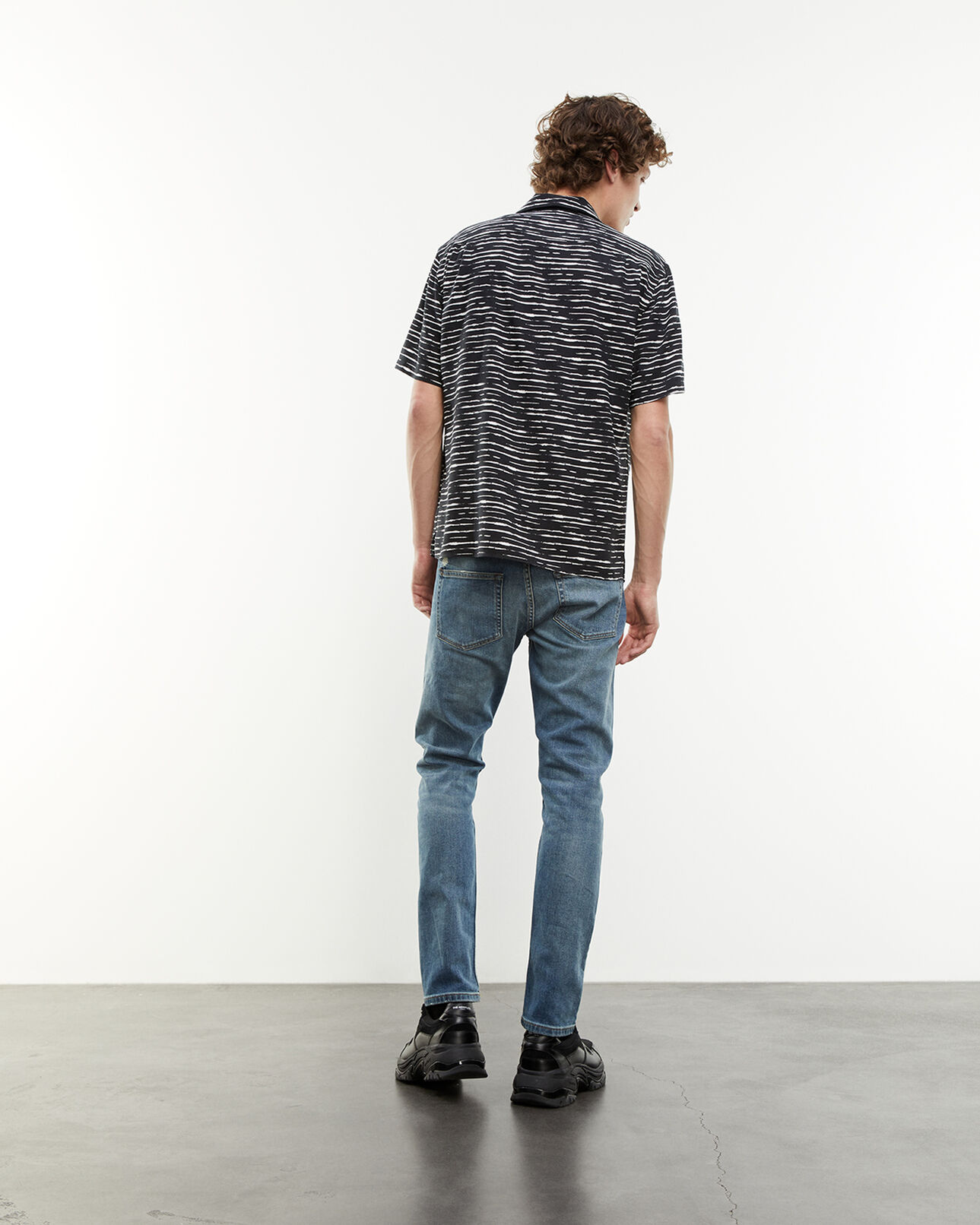 The Kooples HOMME VINTAGE BLUE jean bleu délavé détails destroy