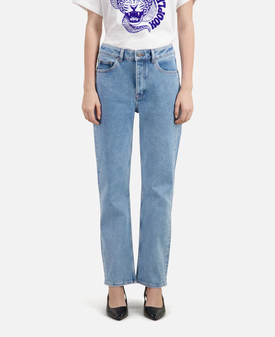 The Kooples FEMME BLUE WASHED jean droit bleu