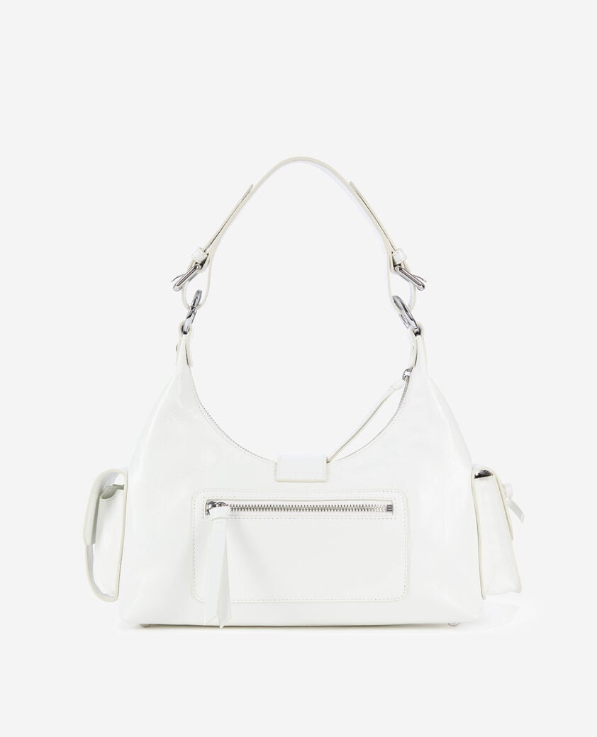 The Kooples WOMEN WHITE white vintage treatment leather amelia bag