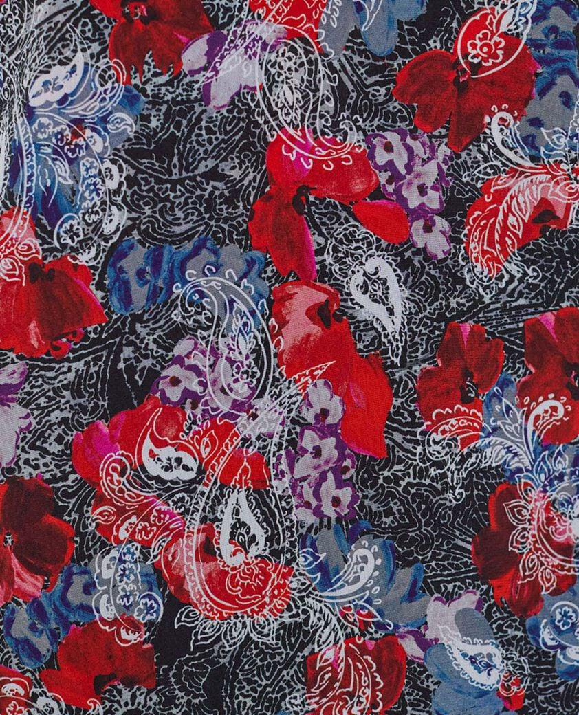 The Kooples DAMEN RED kurzes kleid aus seide mit blumenprint