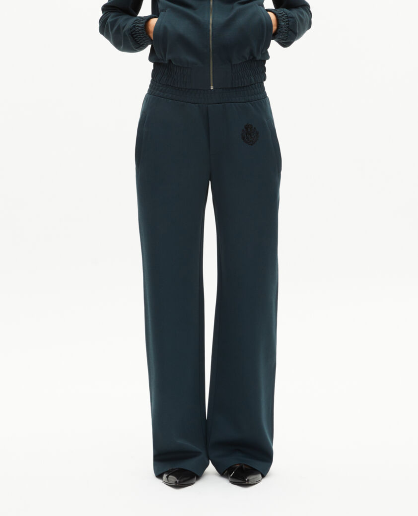 The Kooples WOMEN FOREST dark green straight jogging bottoms