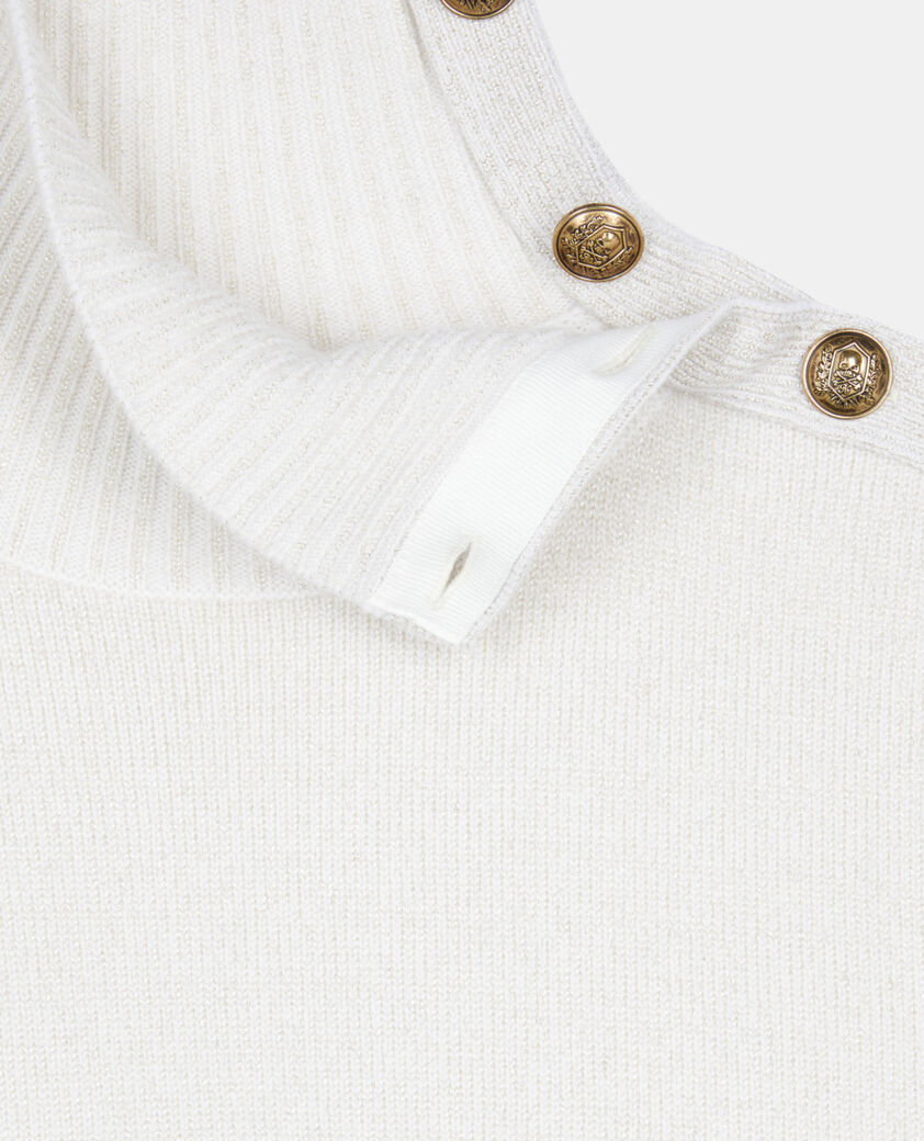 The Kooples DAMEN ECRU ecrufarbener pullover aus wolle und kaschmir