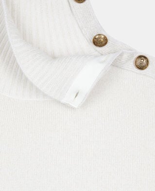 The Kooples FEMME ECRU pull en laine et cachemire écru
