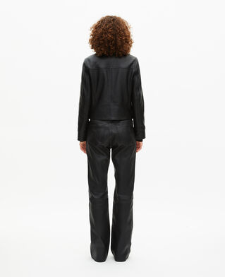 The Kooples WOMEN BLACK black leather jacket