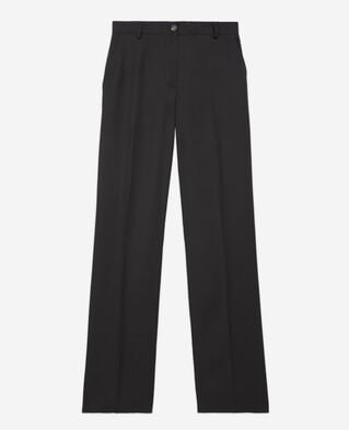 The Kooples WOMEN BLACK black tencel military-style pants