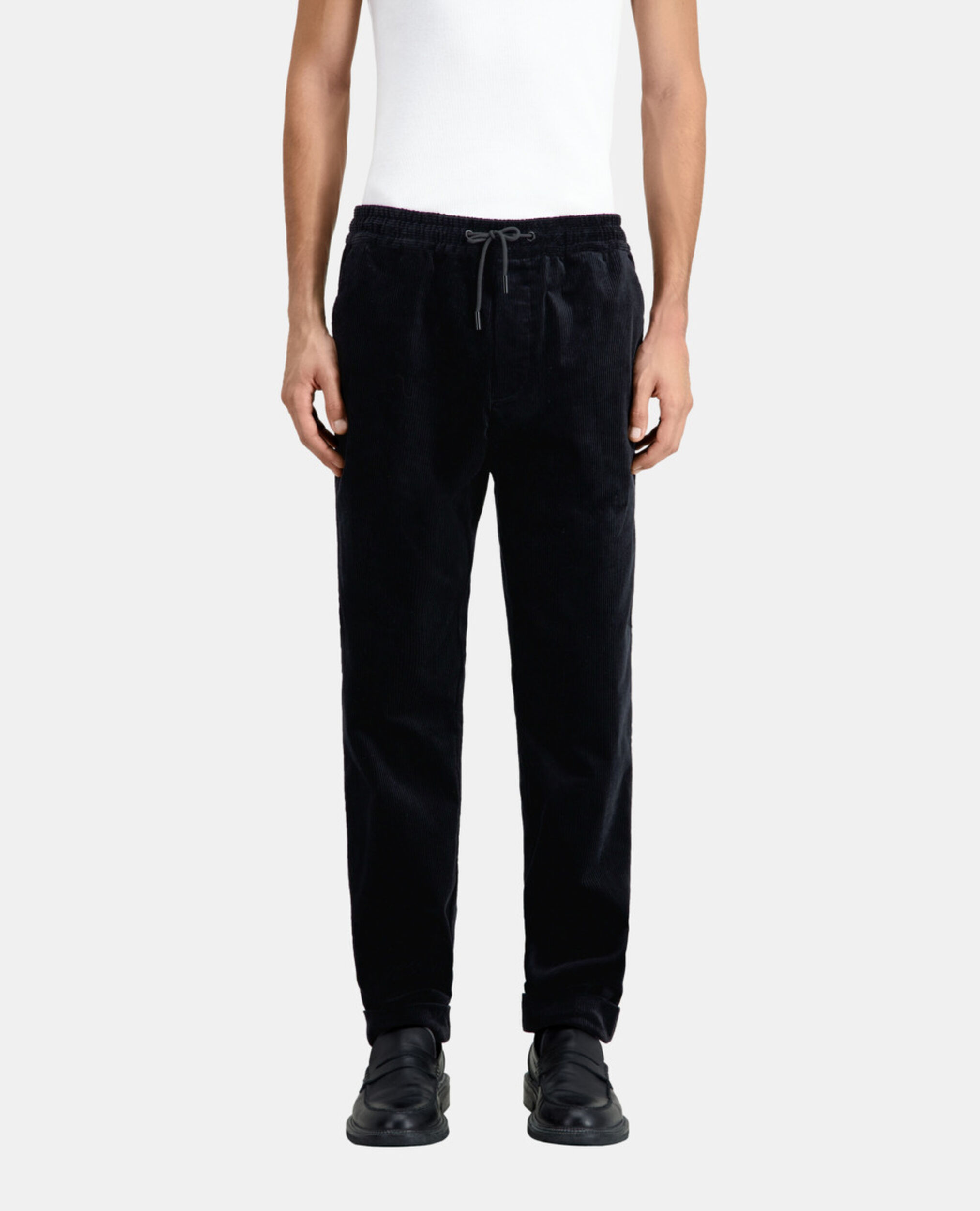 Black corduroy trousers, BLACK, hi-res image number null
