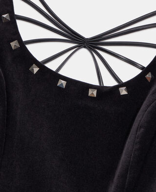 The Kooples FEMME BLACK robe courte en velours noir