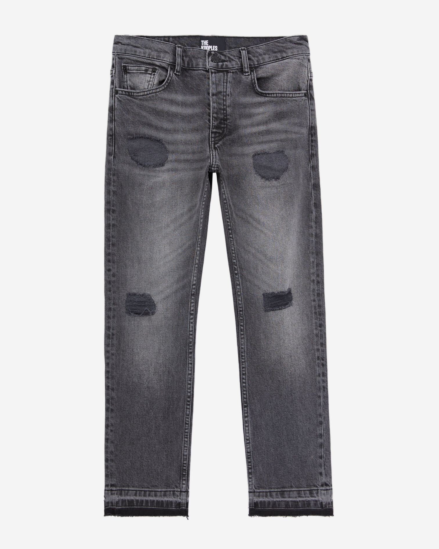 Vaqueros grises rectos, LIGHT GREY MEL/WHITE, hi-res image number null