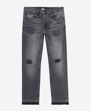 The Kooples F LIGHT GREY MEL/WHITE grey straight jeans