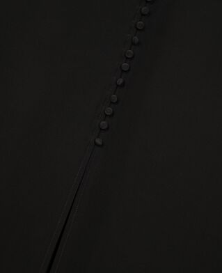 The Kooples FEMME BLACK jupe longue en soie noire
