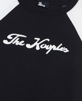 The Kooples WOMEN BLACK black and white long-sleeved t-shirt