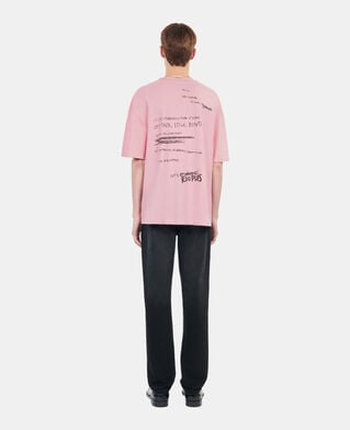 The Kooples H SWEET PINK light pink what is handwritten serigraphy t-shirt