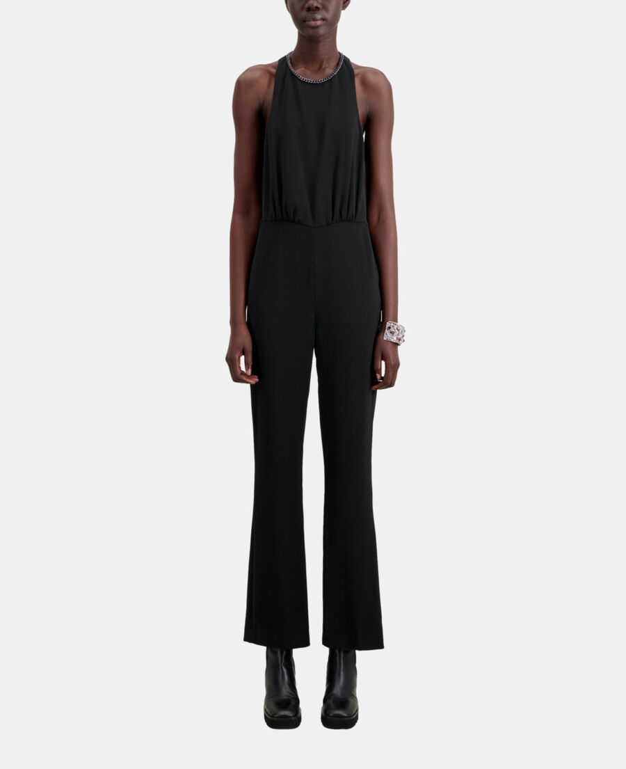 black crepe jumpsuit