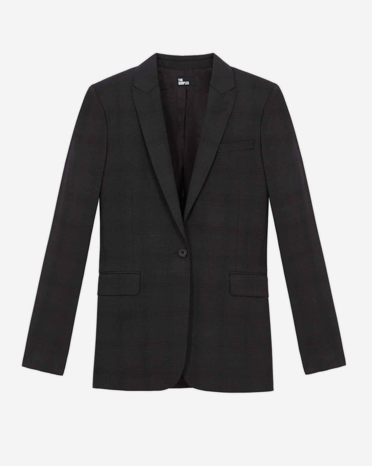 The Kooples WOMEN BLACK check suit jacket