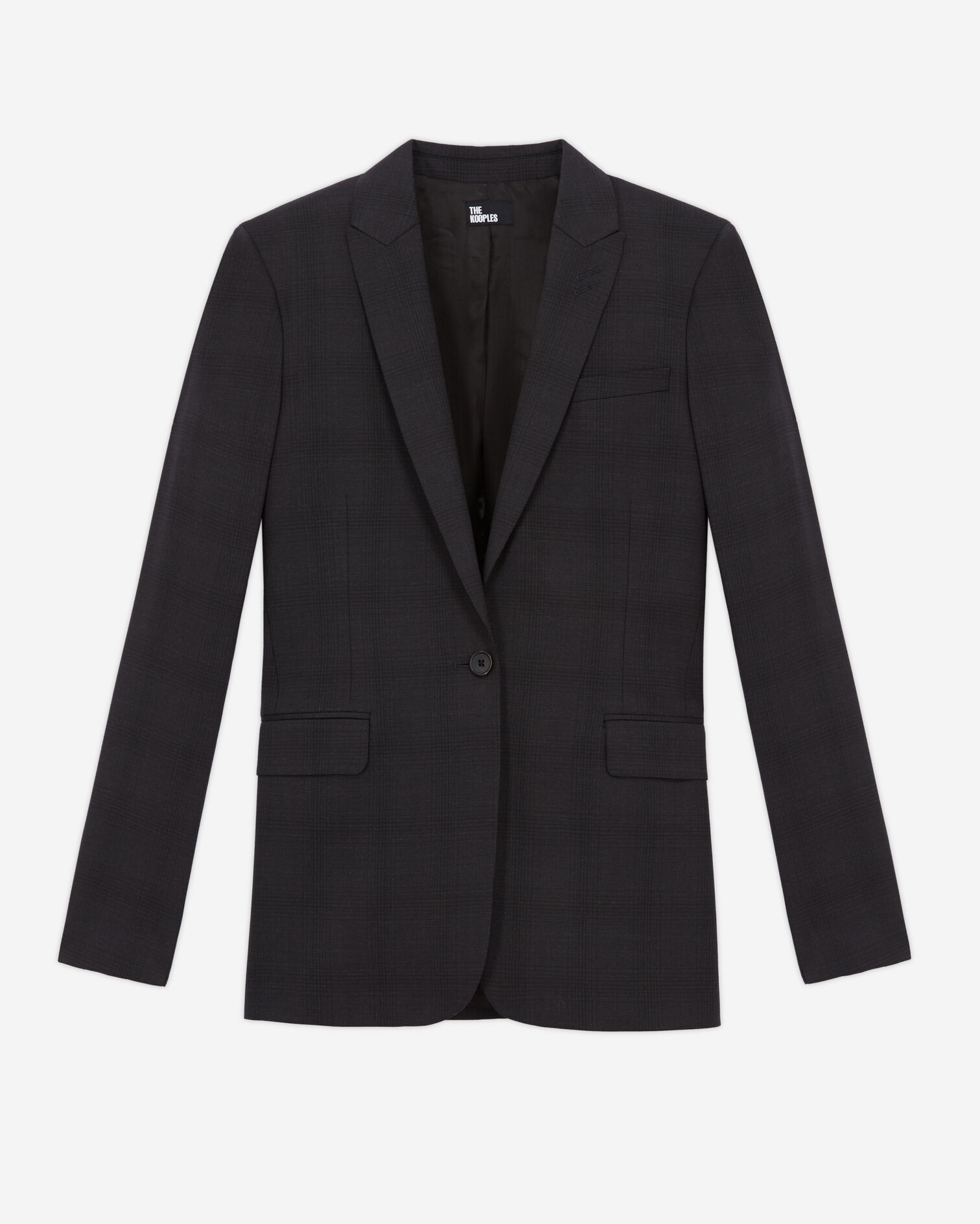 Check suit jacket, BLACK, hi-res image number null