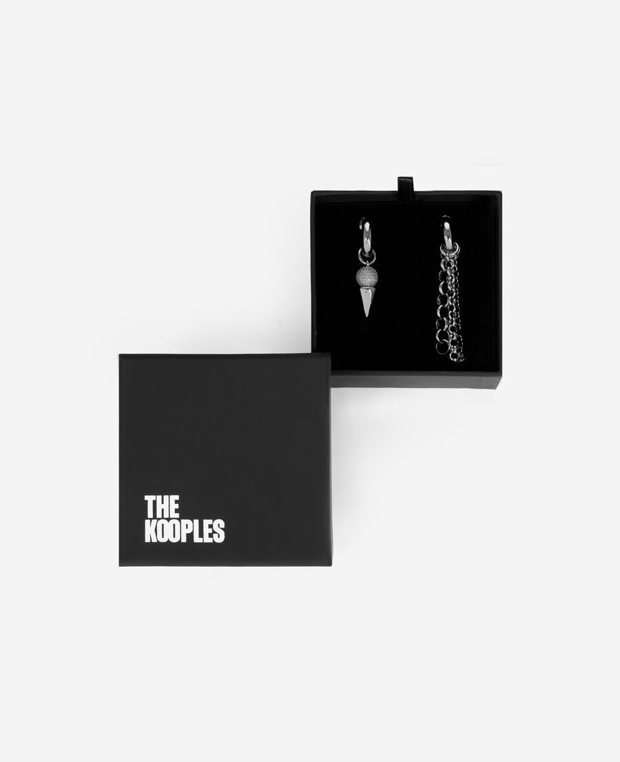 The Kooples FEMME SILVER boucles d'oreilles argent&eacute;es