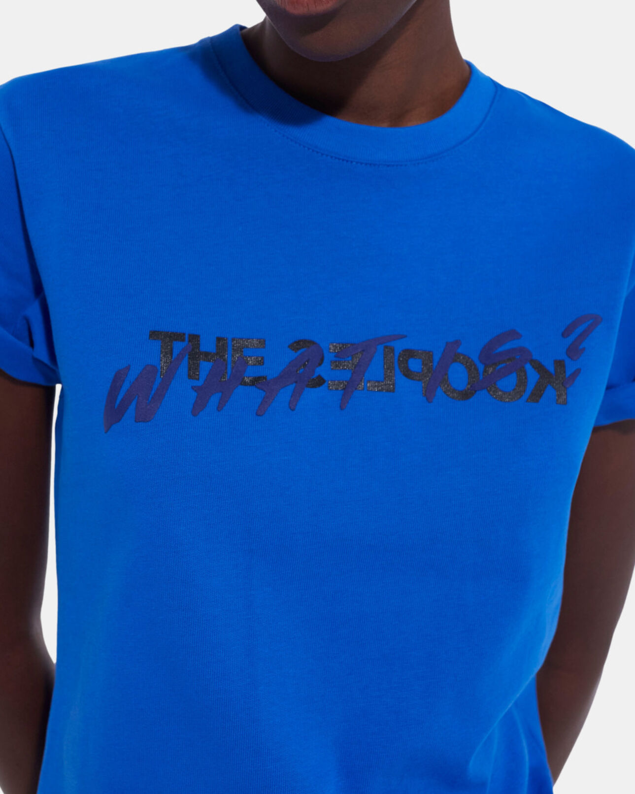 The Kooples WOMEN INK BLUE what is blue t-shirt