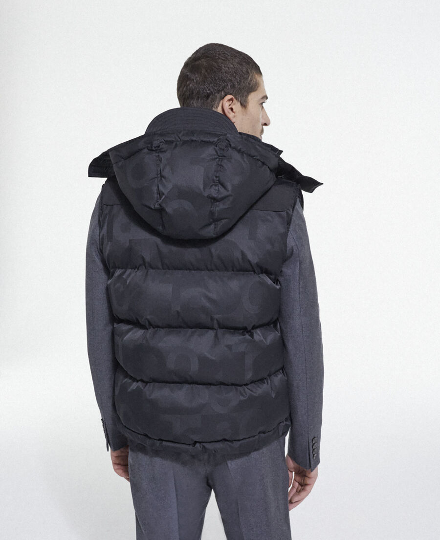 black down jacket with the kooples logo
