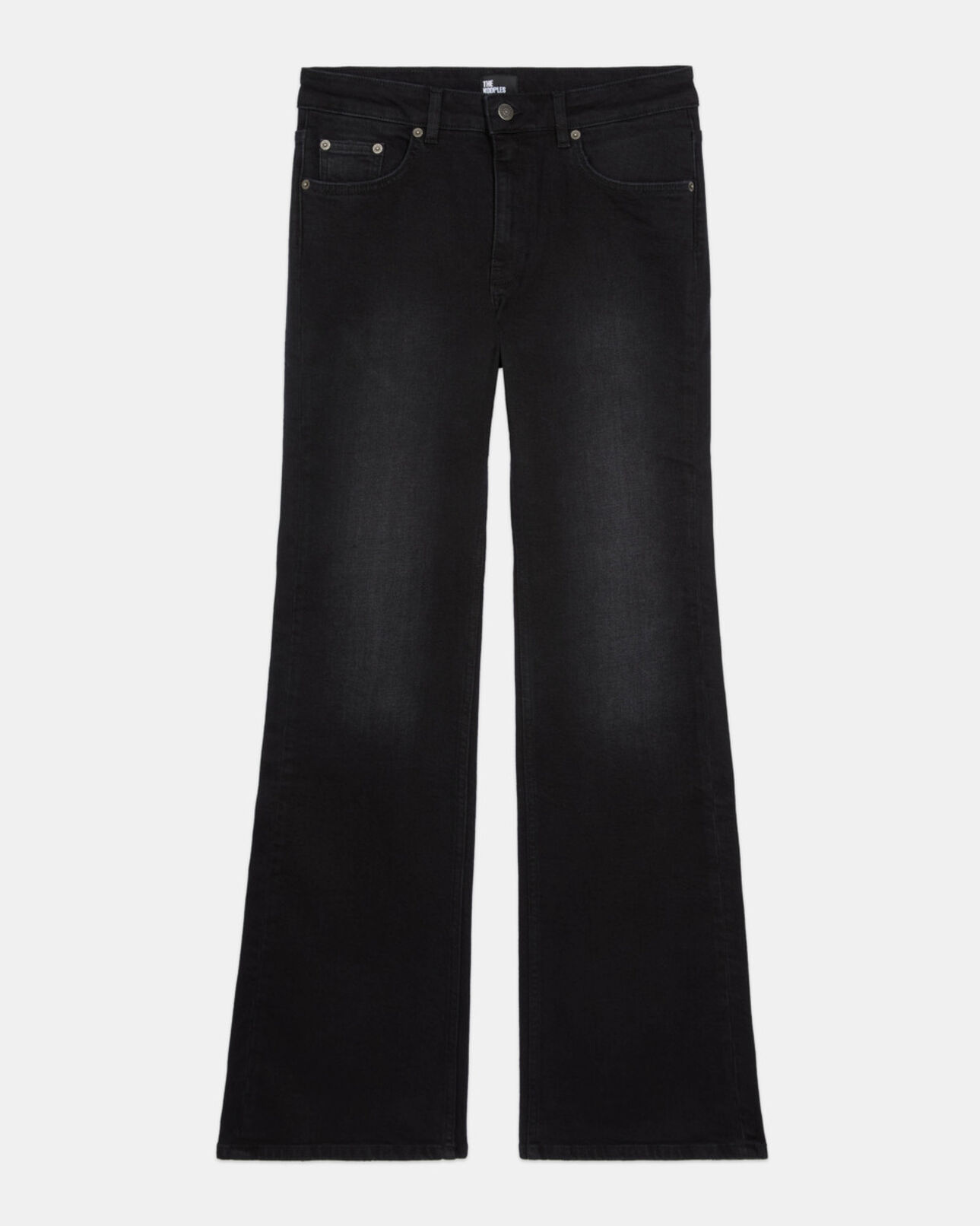 The Kooples FEMME BLACK WASHED jean flare noir