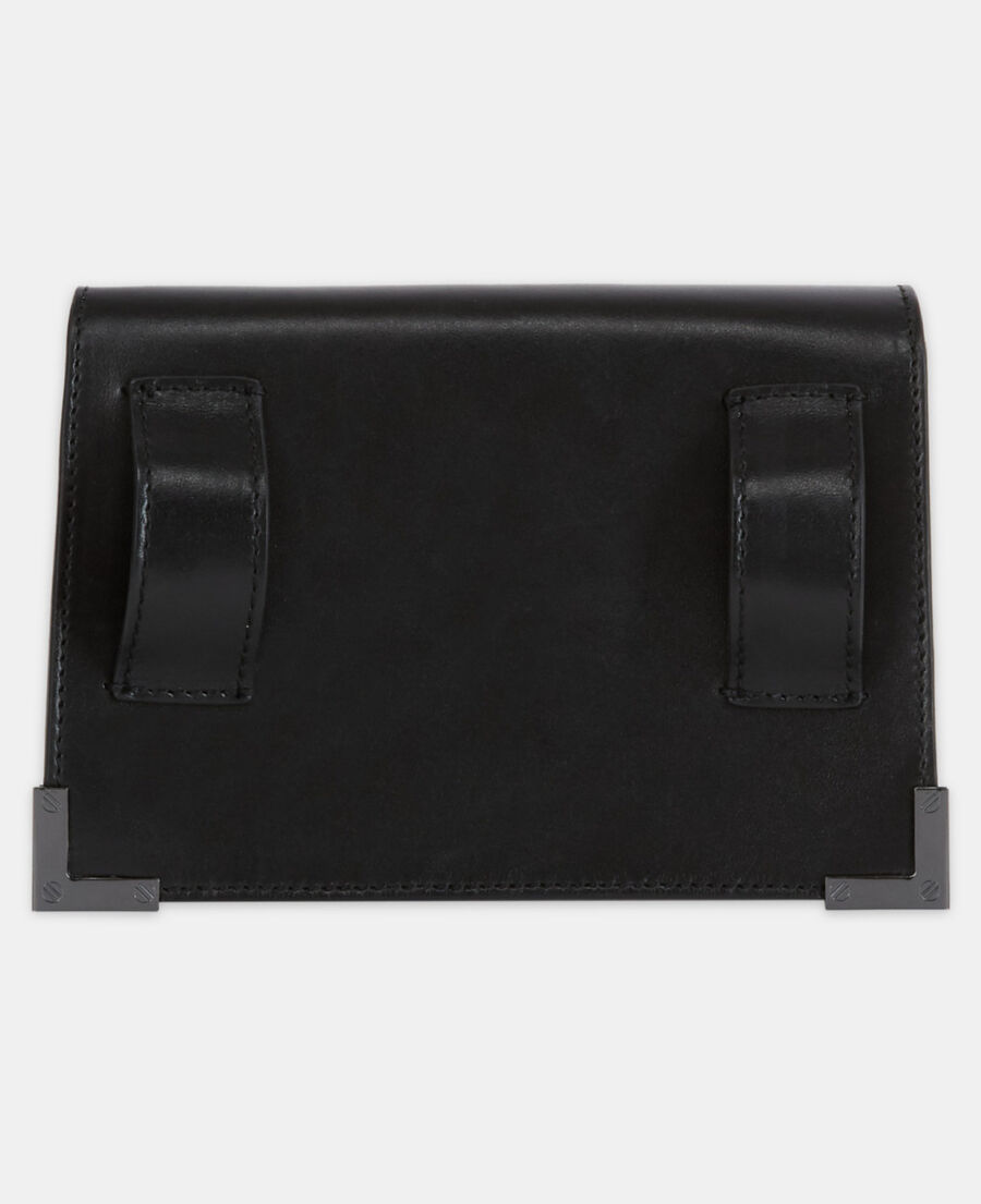 emily belt aus schwarzem leder