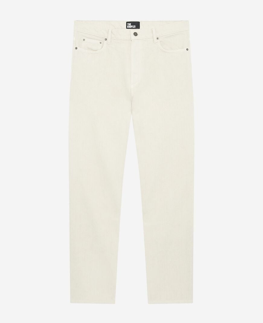 The Kooples HOMME ECRU jean droit écru