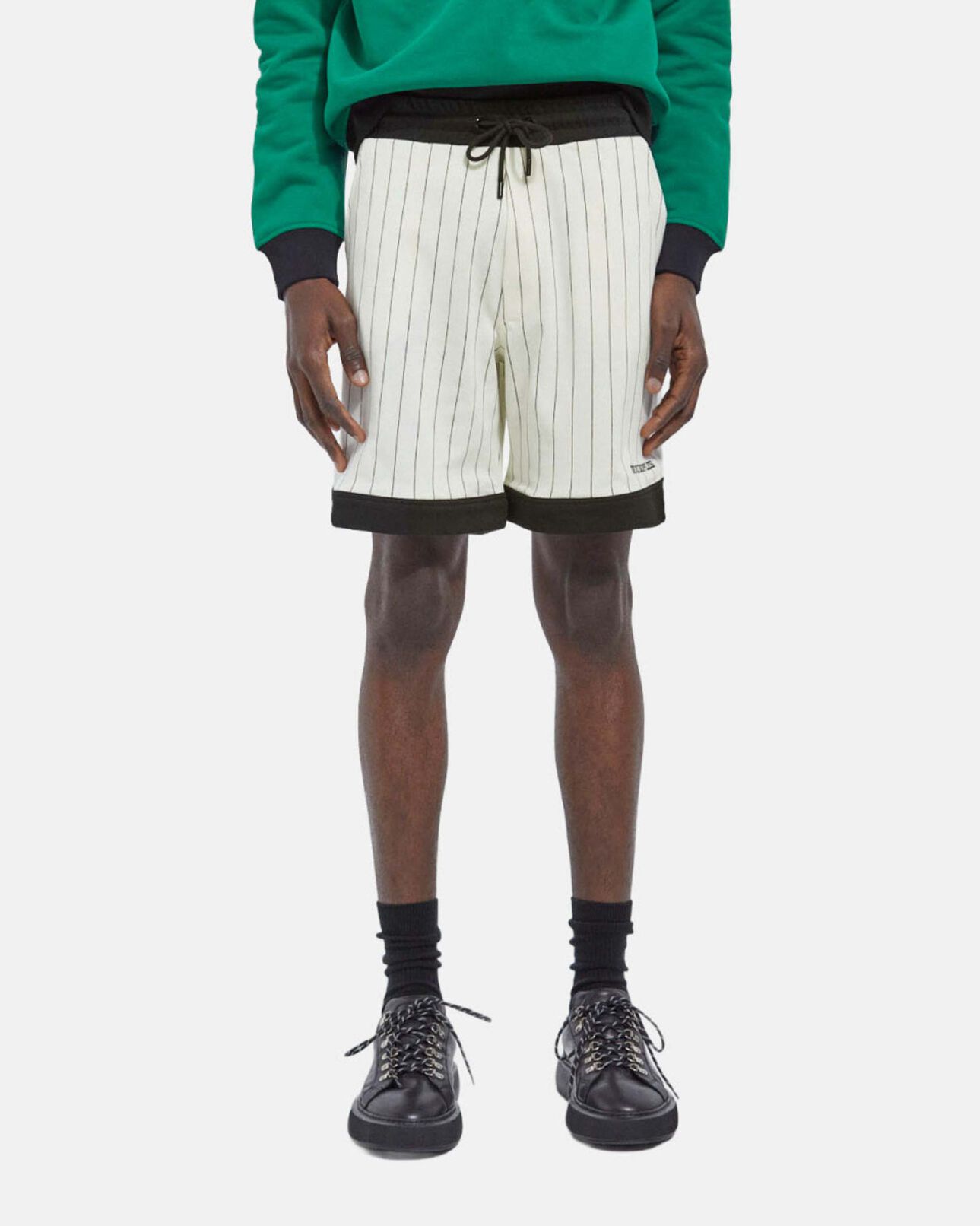 The Kooples HOMME ECRU short baseball à rayures