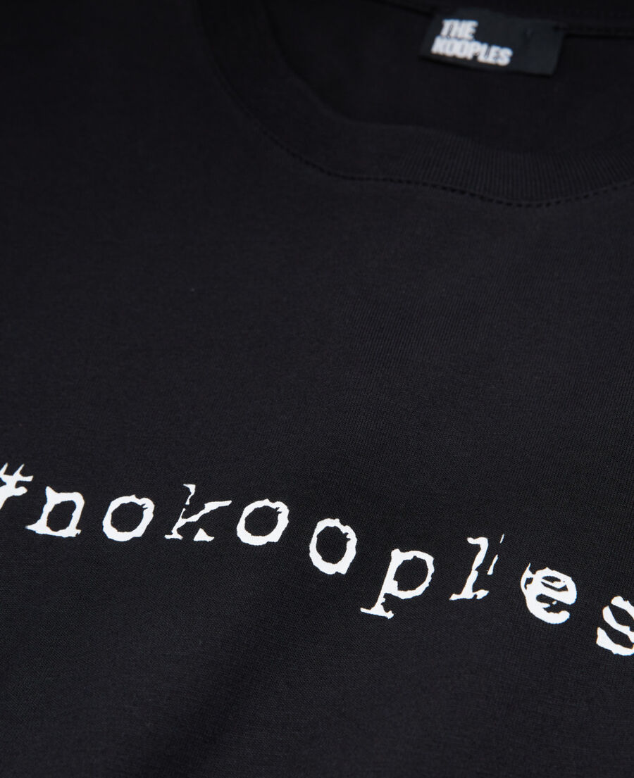 black #nokooplesnofuture logo t-shirt