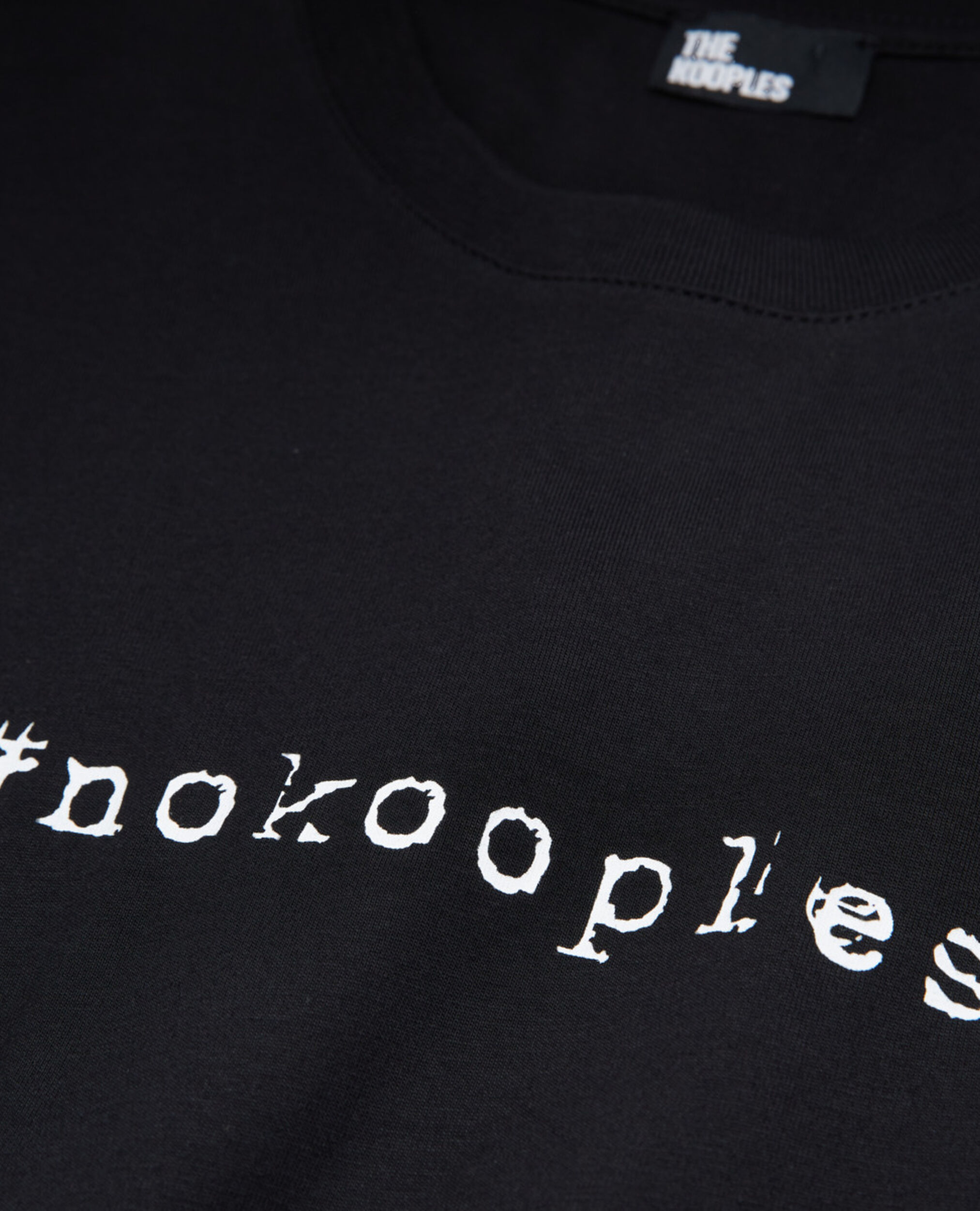 Black #nokooplesnofuture logo T-shirt, BLACK, hi-res image number null
