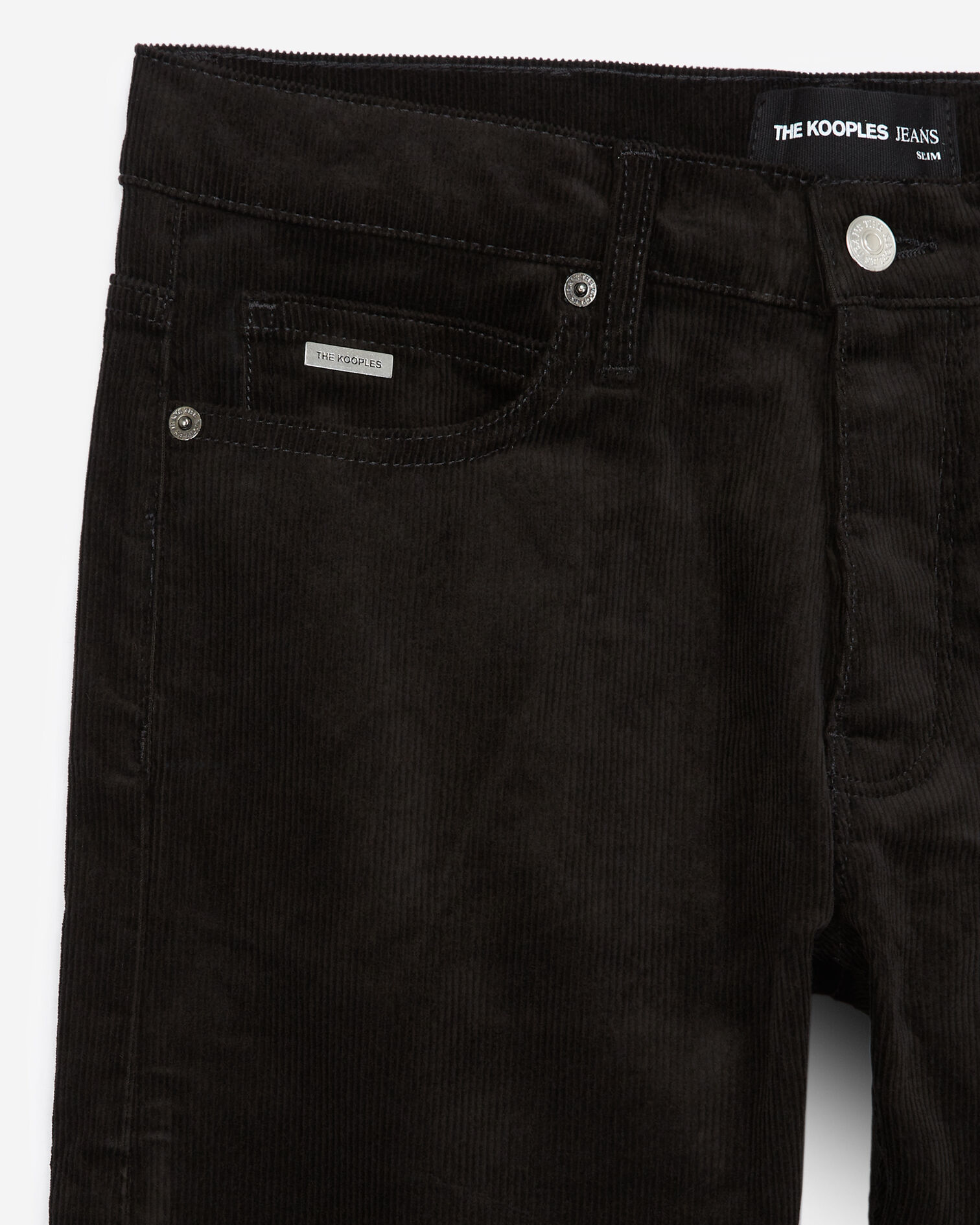 Ribbed black velvet jeans, BLACK, hi-res image number null