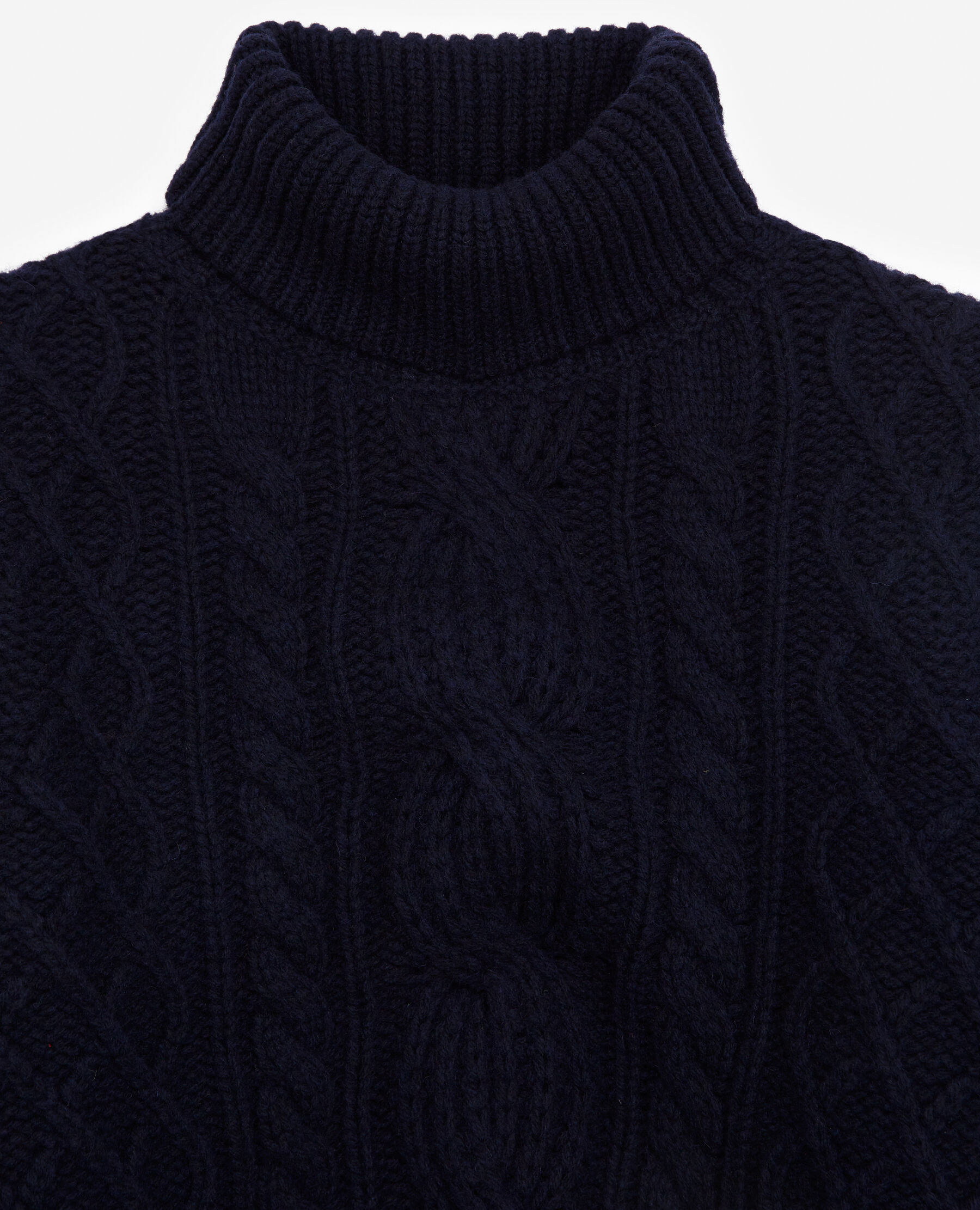 Navy wool online turtleneck sweater
