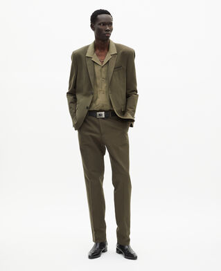 The Kooples MEN KAKI khaki cotton - linen suit jacket