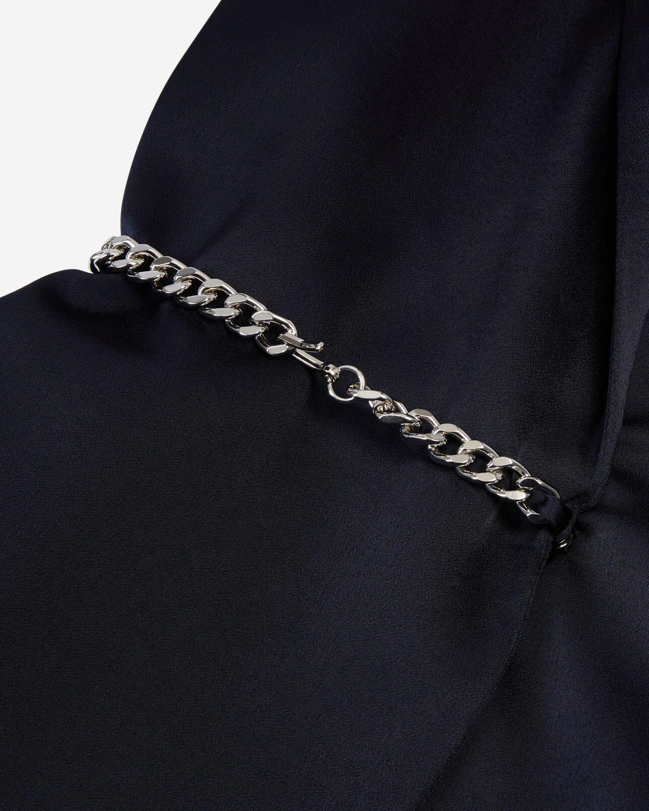 The Kooples WOMEN NAVY short navy blue dress with chain