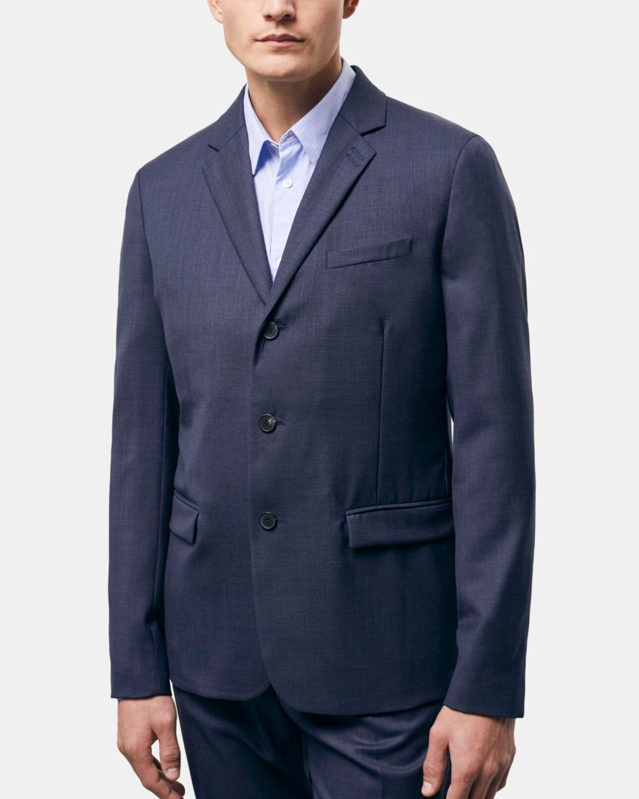 The Kooples MEN NAVY navy blue wool suit jacket