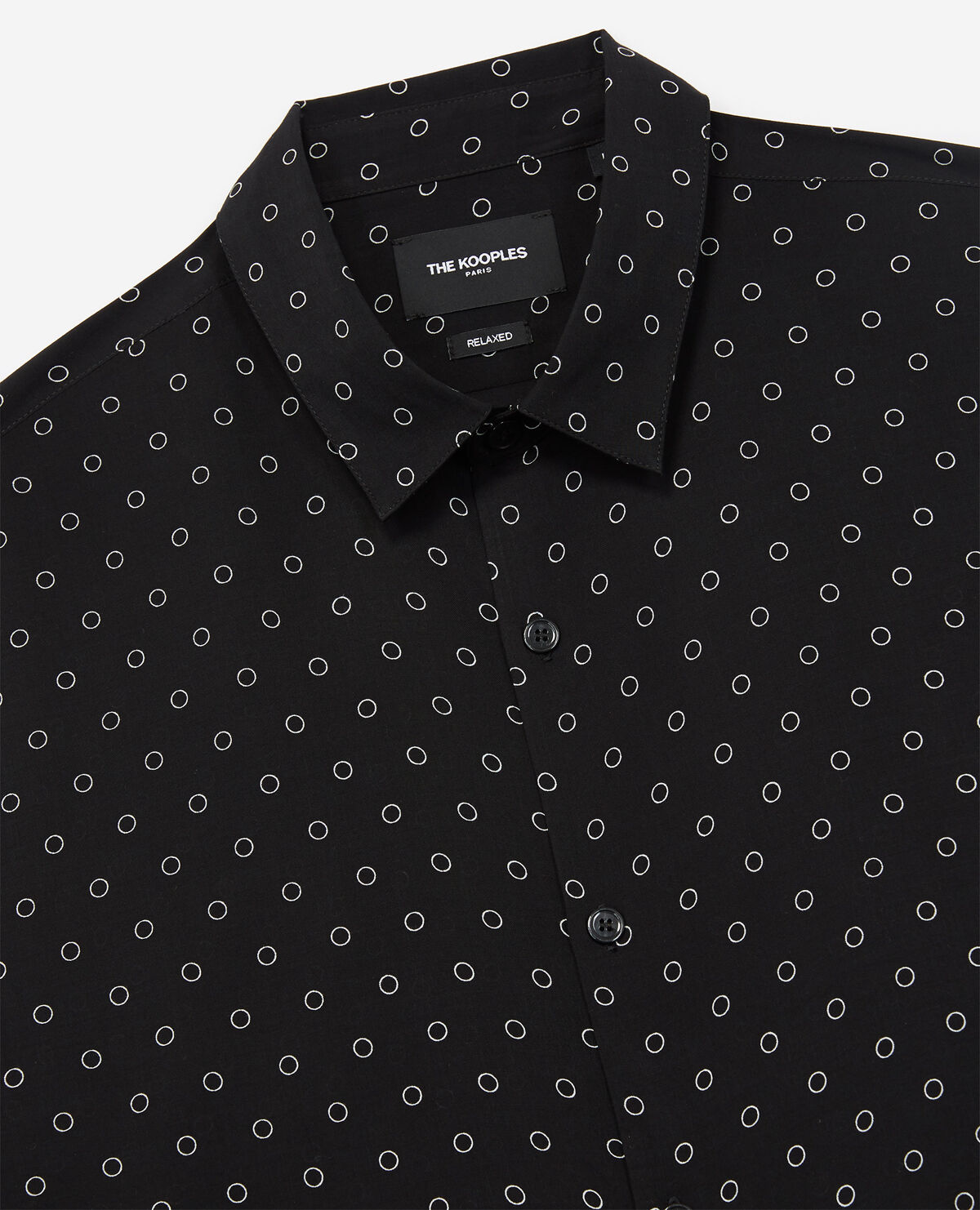 Black t shirt with white dots top