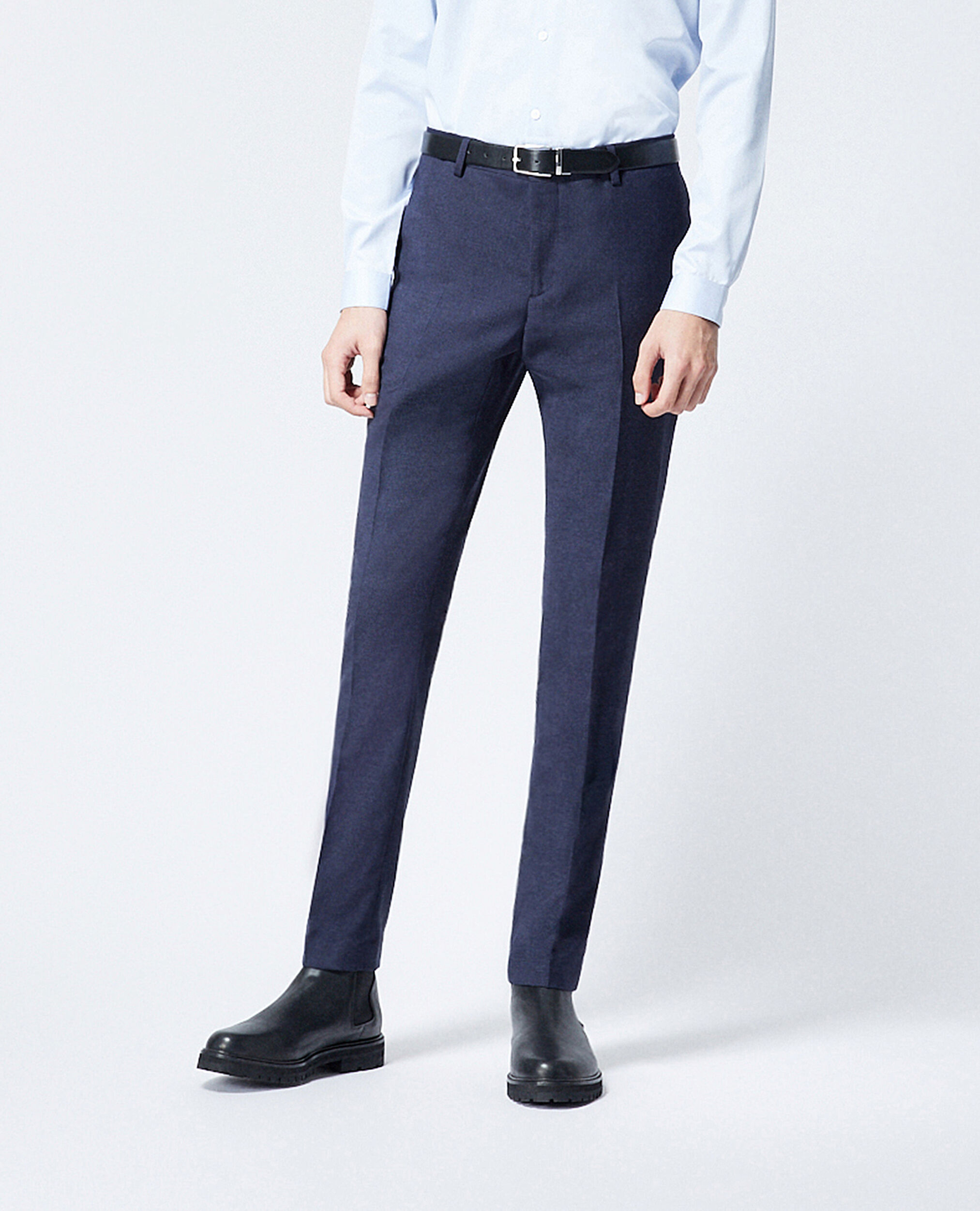 Pantalon costume laine bleu marine, NAVY, hi-res image number null