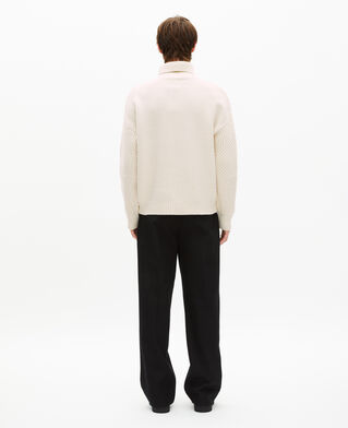 The Kooples HERREN LIGHT BEIGE beigefarbener zopfpullover aus wolle