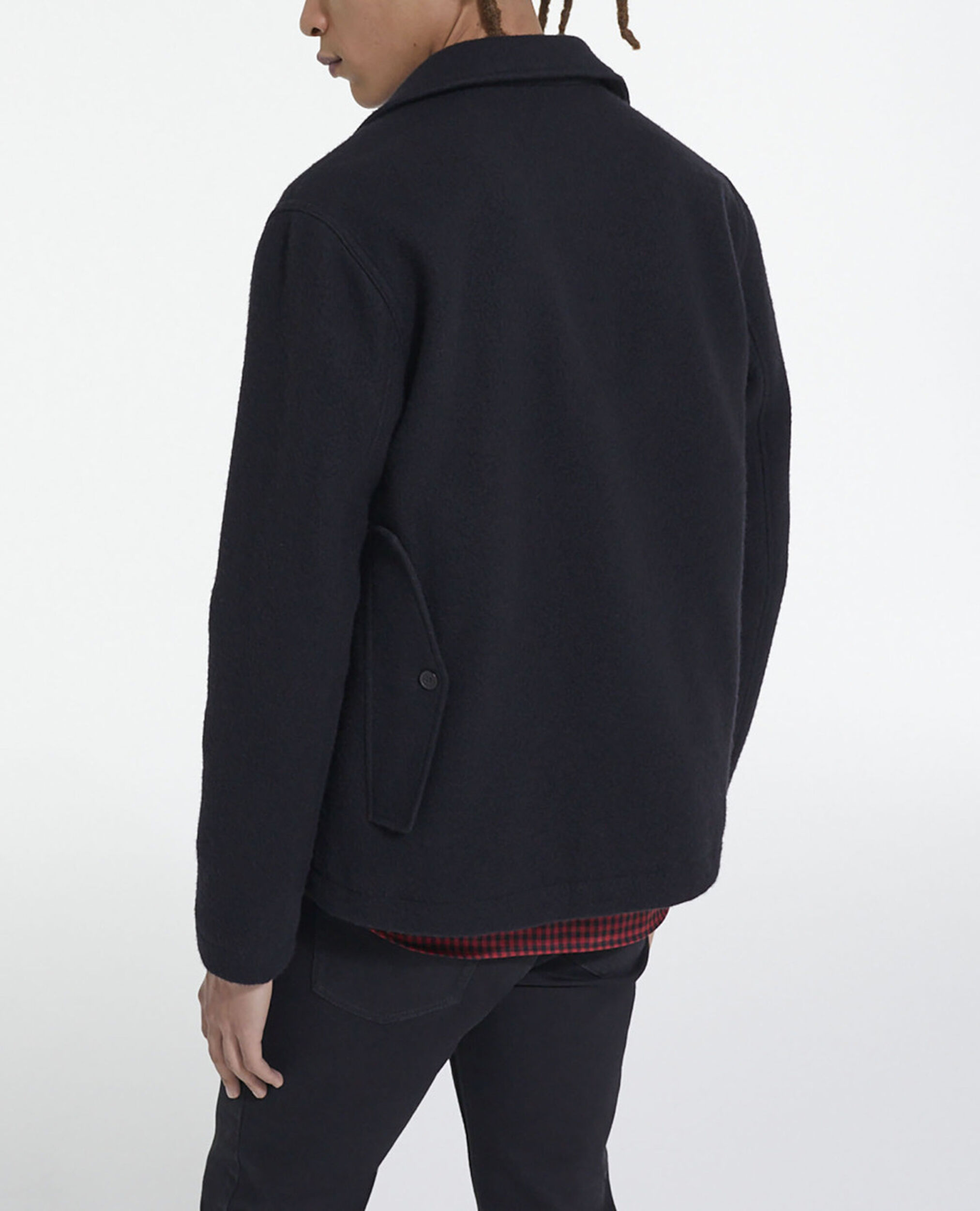 Black wool jacket, BLACK, hi-res image number null