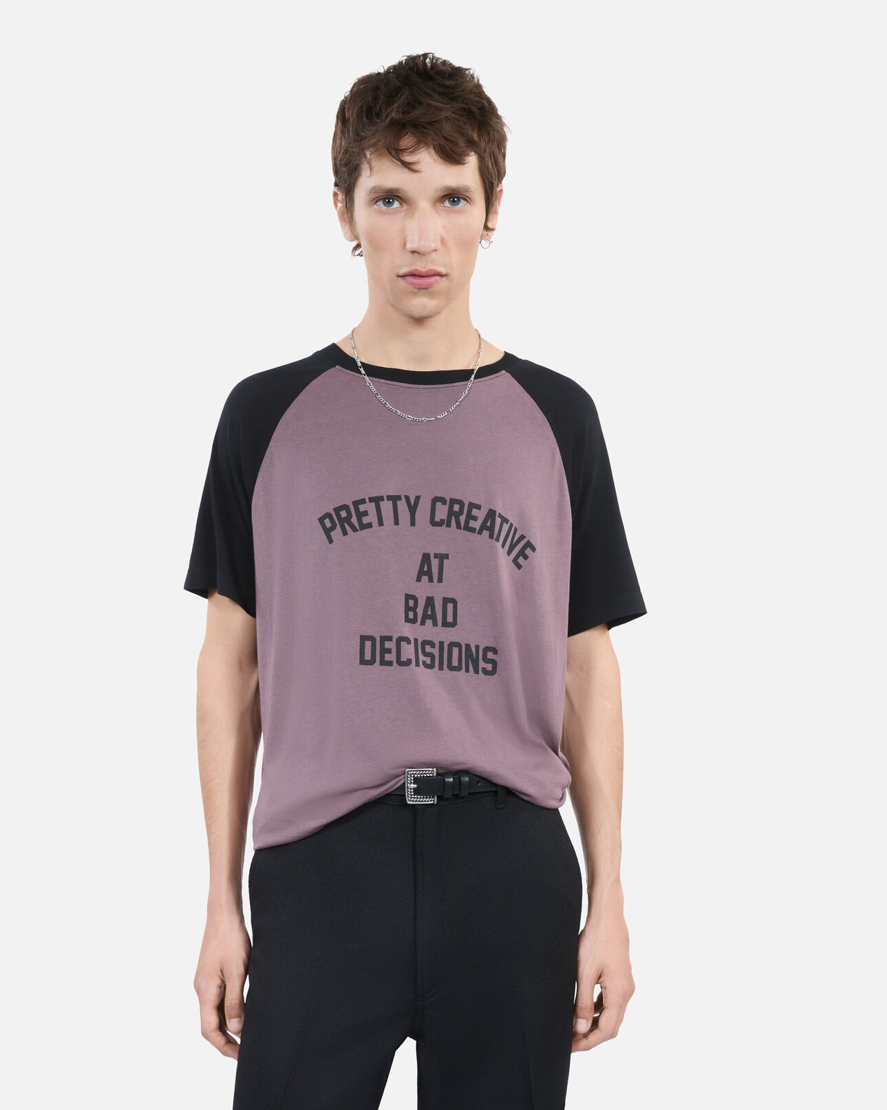 The Kooples H BROWN brown screen printed t-shirt