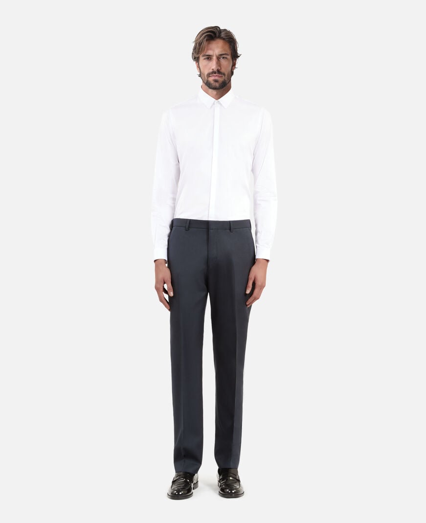 The Kooples MEN BLUE PETROL straight blue suit pants