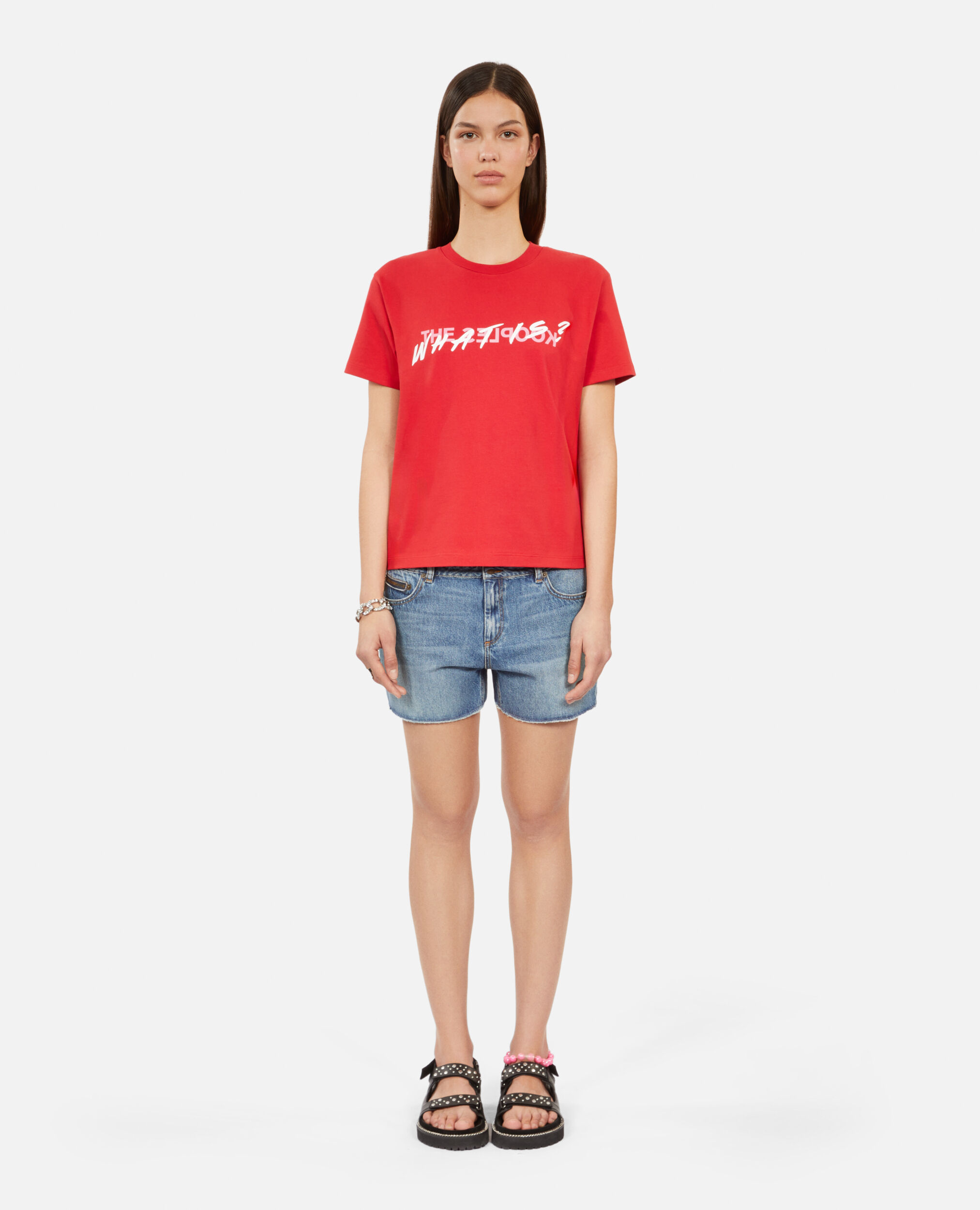 Leuchtend rotes T-Shirt What is, RED, hi-res image number null