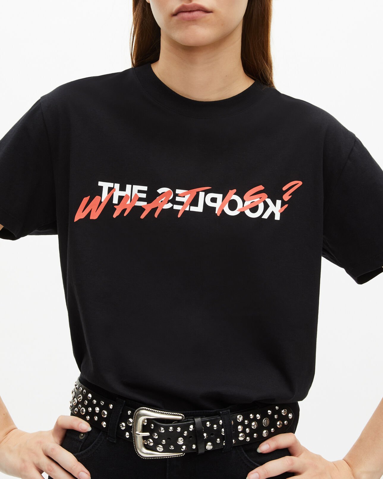 The Kooples MUJER BLACK camiseta what is negra