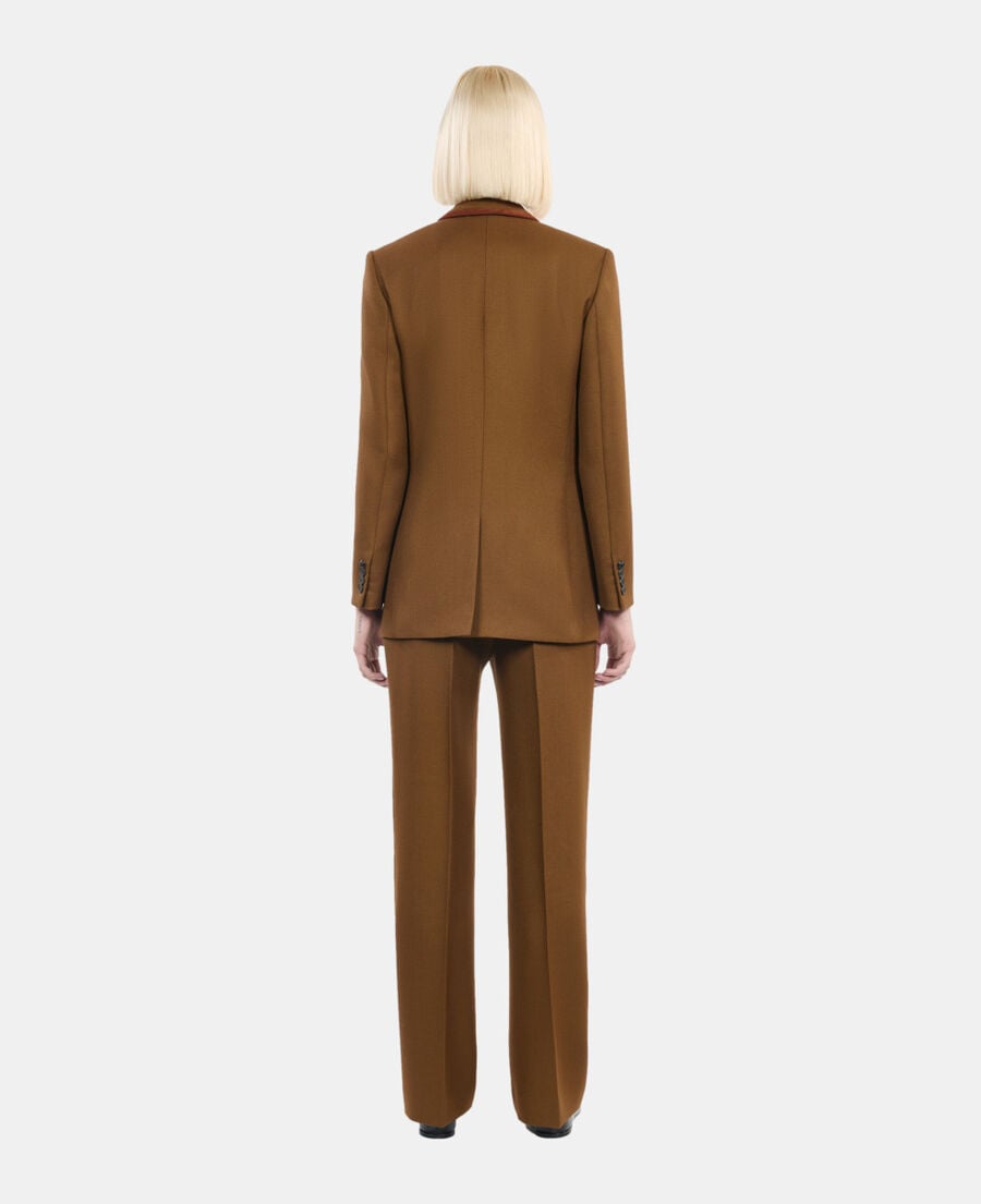 The Kooples F KAKI brown wool suit jacket