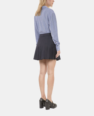 The Kooples FEMME DARK NAVY jupe courte plissée bleu marine