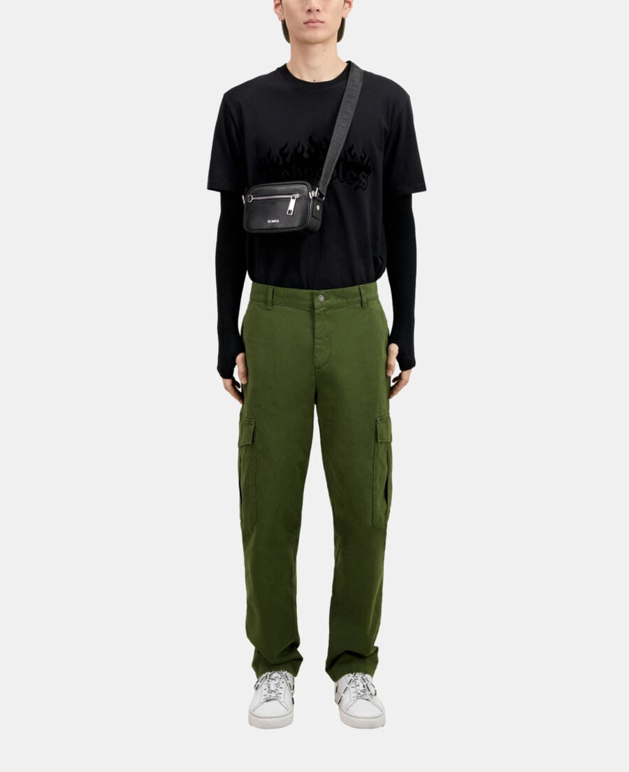 The Kooples HOMBRE KAKI pantal&oacute;n cargo caqui algod&oacute;n